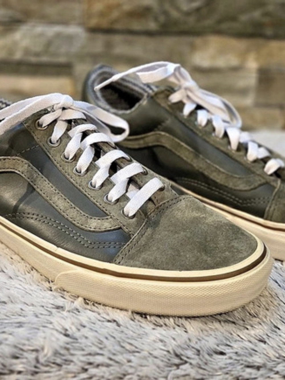 Vans SK8 Green Suede Shoes Sz 9